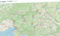 Time bank map of Slovenia